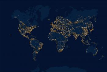 Global light emissions map.